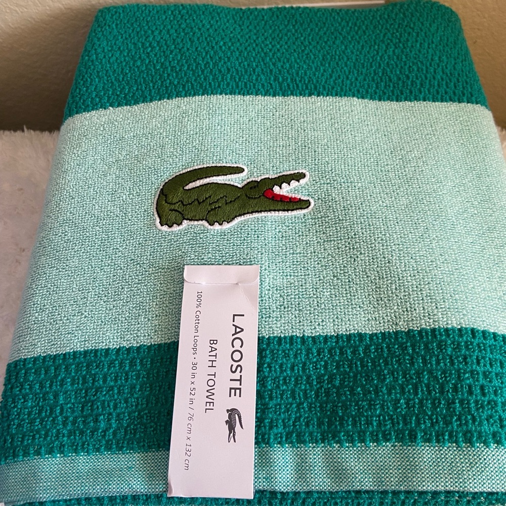 Lacoste Bath Towel NEW